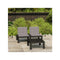 2 Piece Garden Lounge Set With Cushions Plastic Grey