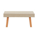 2 Piece Garden Lounge Set With Cushions Poly Rattan Beige