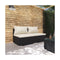 2 Piece Garden Lounge Set Poly Rattan Black With Cushions