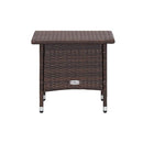 2 Piece Poly Rattan Brown Garden Lounge Set With Cushions
