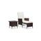 2 Piece Poly Rattan Brown Garden Lounge Set With Cushions