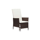 2 Piece Poly Rattan Brown Garden Lounge Set With Cushions