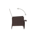 2 Piece Poly Rattan Brown Garden Lounge Set With Cushions
