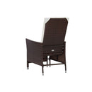 2 Piece Poly Rattan Brown Garden Lounge Set With Cushions