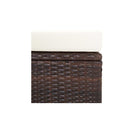 2 Piece Poly Rattan Brown Garden Lounge Set With Cushions