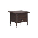 2 Piece Poly Rattan Brown Garden Lounge Set With Cushions