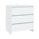 2 Piece Sideboard White Engineered Wood