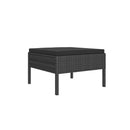 2 Piece With Cushions Garden Lounge Set Poly Rattan Black