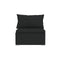 2 Piece With Cushions Fabric Garden Lounge Set Poly Rattan Black