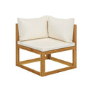 2 Seater Garden Bench With Cream White Cushions