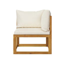 2 Seater Garden Bench With Cream White Cushions