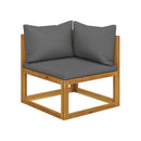 2 Seater Garden Bench With Dark Grey Cushions