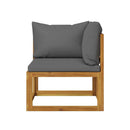 2 Seater Garden Bench With Dark Grey Cushions