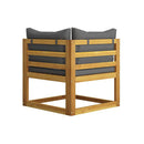2 Seater Garden Bench With Dark Grey Cushions