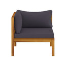 2 Seater Garden Sofa With Cushion Solid Acacia Wood