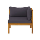 2 Seater Garden Sofa With Cushion Solid Acacia Wood