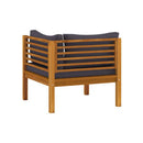 2 Seater Garden Sofa With Cushion Solid Acacia Wood