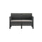 2 Seater Garden Sofa With Cushions Anthracite Pp Rattan
