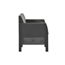 2 Seater Garden Sofa With Cushions Anthracite Pp Rattan