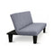 2 Seater Modular Linen Fabric Sofa Bed Couch Dark Grey