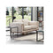 2 Seater Sofa Beige Fabric Modern Lounge