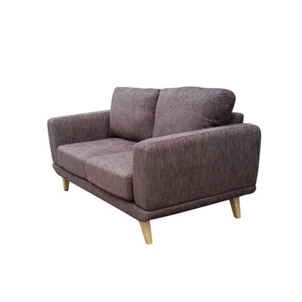 2 Seater Sofa Brown Fabric Lounge Set