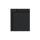 2 Seater Sofa With Cushions Black Poly Rattan Plastic