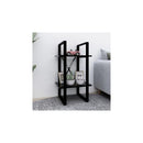 2 Tier 40 X 30 X 70 Cm Book Cabinet Black Engineered Wood