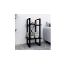 2 Tier 40 X 30 X 70 Cm Book Cabinet Black Engineered Wood