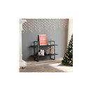 2 Tier Book Cabinet 100 X 30 X 70 Cm Grey Engineered Wood