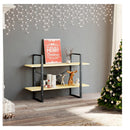 2 Tier Book Cabinet 100 X 30 X 70 Cm Solid Pine Wood