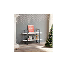 2 Tier Book Cabinet 100 X 30 X 70 Cm White Engineered Wood