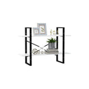 2 Tier Book Cabinet 100 X 30 X 70 Cm White Engineered Wood