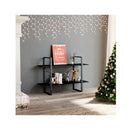 2 Tier Book Cabinet Black 100 X 30 X 70 Cm Chipboard