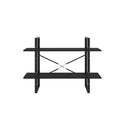 2 Tier Book Cabinet Black 100 X 30 X 70 Cm Chipboard