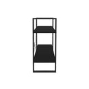 2 Tier Book Cabinet Black 100 X 30 X 70 Cm Chipboard