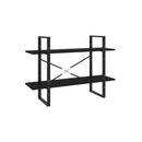 2 Tier Book Cabinet Black 100 X 30 X 70 Cm Chipboard