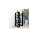 2 Tier Book Cabinet Grey 40 X 30 X 70 Cm Engineered Wood
