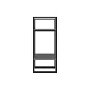 2 Tier Book Cabinet Grey 40 X 30 X 70 Cm Engineered Wood