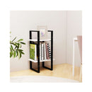 2 Tier Book Cabinet White 40 X 30 X 70 Cm Solid Pine Wood