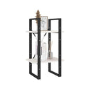 2 Tier Book Cabinet White 40 X 30 X 70 Cm Solid Pine Wood