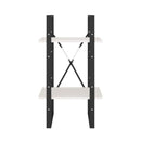 2 Tier Book Cabinet White 40 X 30 X 70 Cm Solid Pine Wood