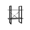 2 Tier Grey Book Cabinet 60 X 30 X 70 Cm Engineered Wood