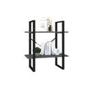 2 Tier Grey Book Cabinet 60 X 30 X 70 Cm Engineered Wood