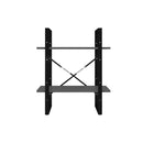 2 Tier Grey Book Cabinet 60 X 30 X 70 Cm Engineered Wood