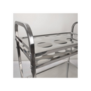 2 Tier Stainless Steel 8 Compartment Kitchen Trolley Condiment Holder