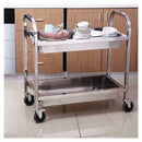 2 Tier Stainless Steel Utility Cart 85X45X90Cm Medium