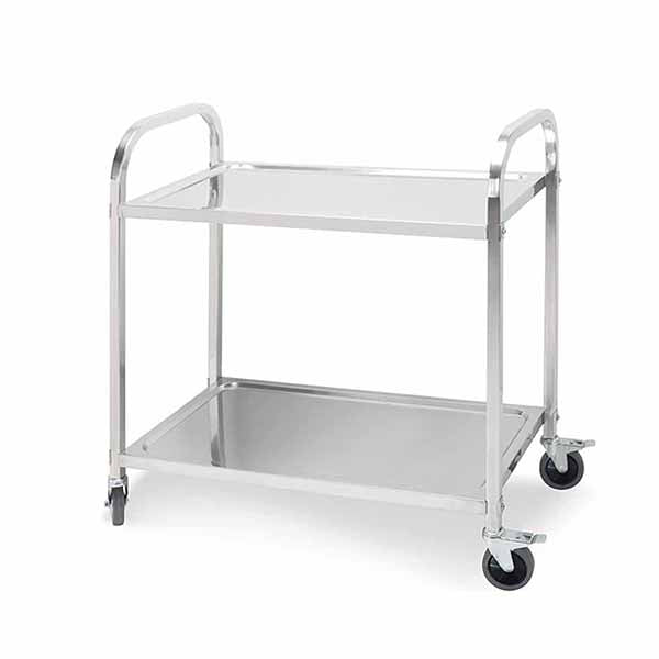 2 Tier Stainless Steel Utility Cart 95X50X95Cm Large