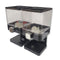 2X 3700Ml Double Cereal Dispenser Black Square Countertop Storage