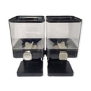 2X 3700Ml Double Cereal Dispenser Black Square Countertop Storage